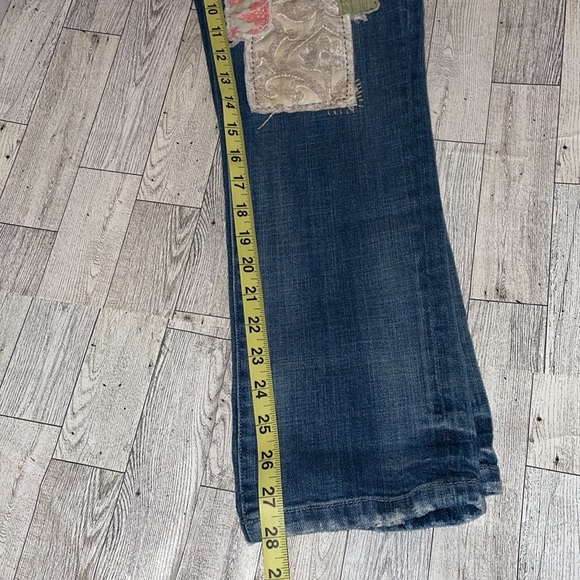 ❗️SOLD❗️Pilcro And The Letterpress Hyphen Boyfriend Patchwork Jeans Size 27 - Picture 10 of 15